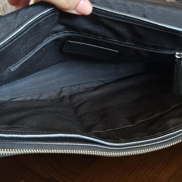 Coach Black Solid Leather Messenger Crossbody Adjustable Strap Shoulder Bag - Picture 9 of 12